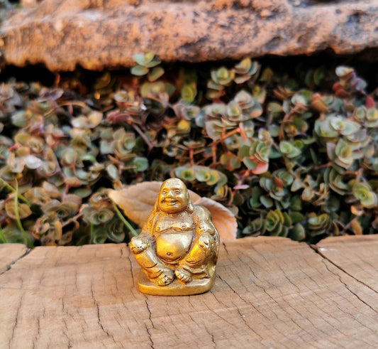 Brass Laughing Buddha Statue