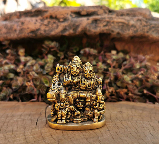Brass Shiva Family