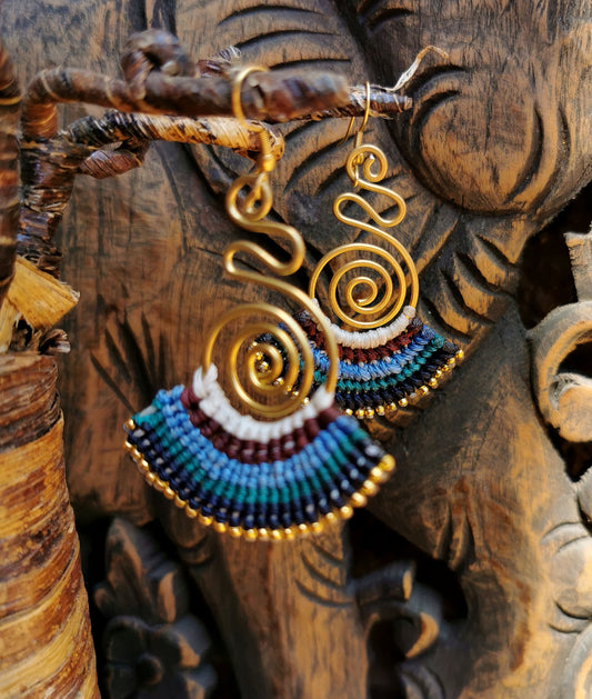 Macrame Swirl Earrings