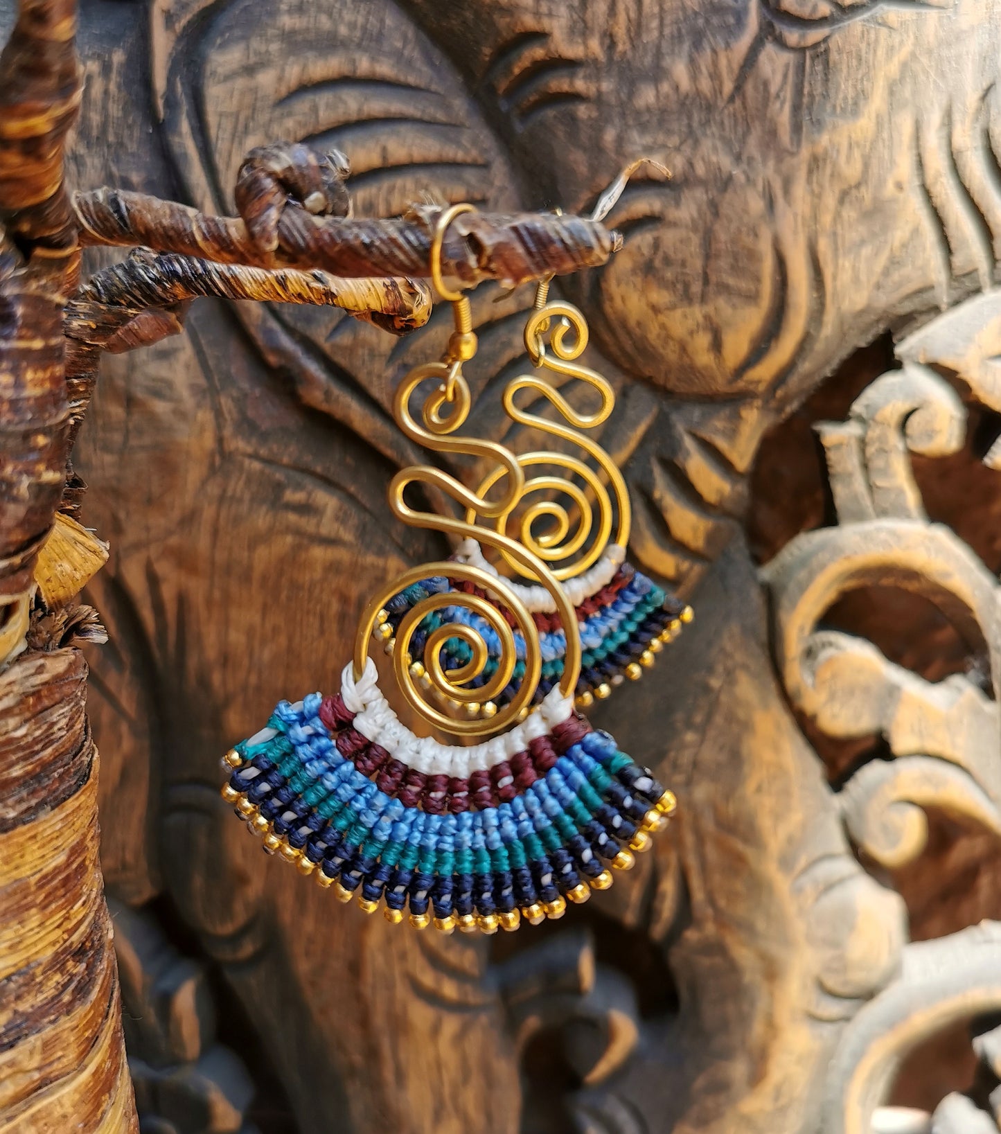 Macrame Swirl Earrings