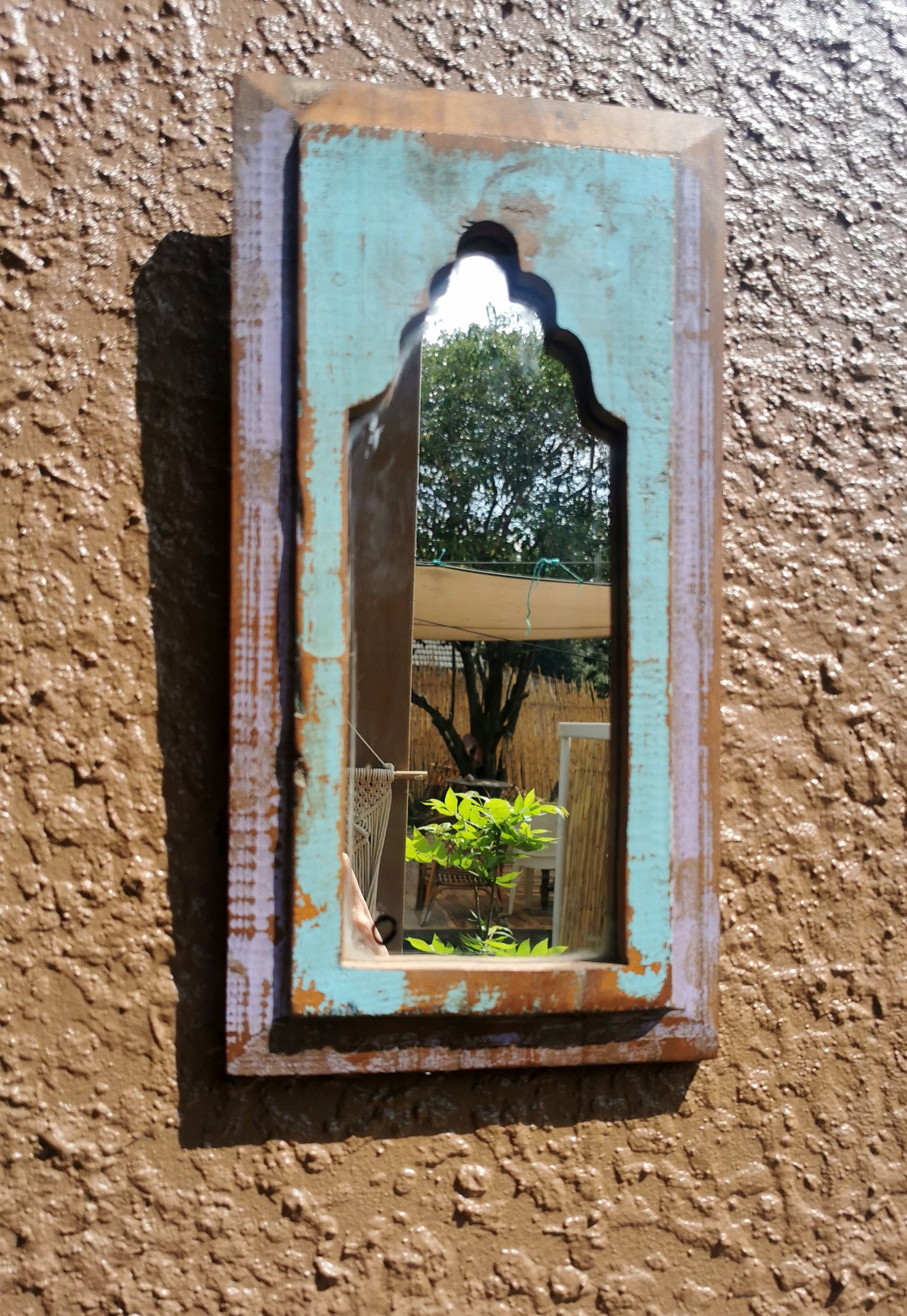 Distressed Wood Mirror