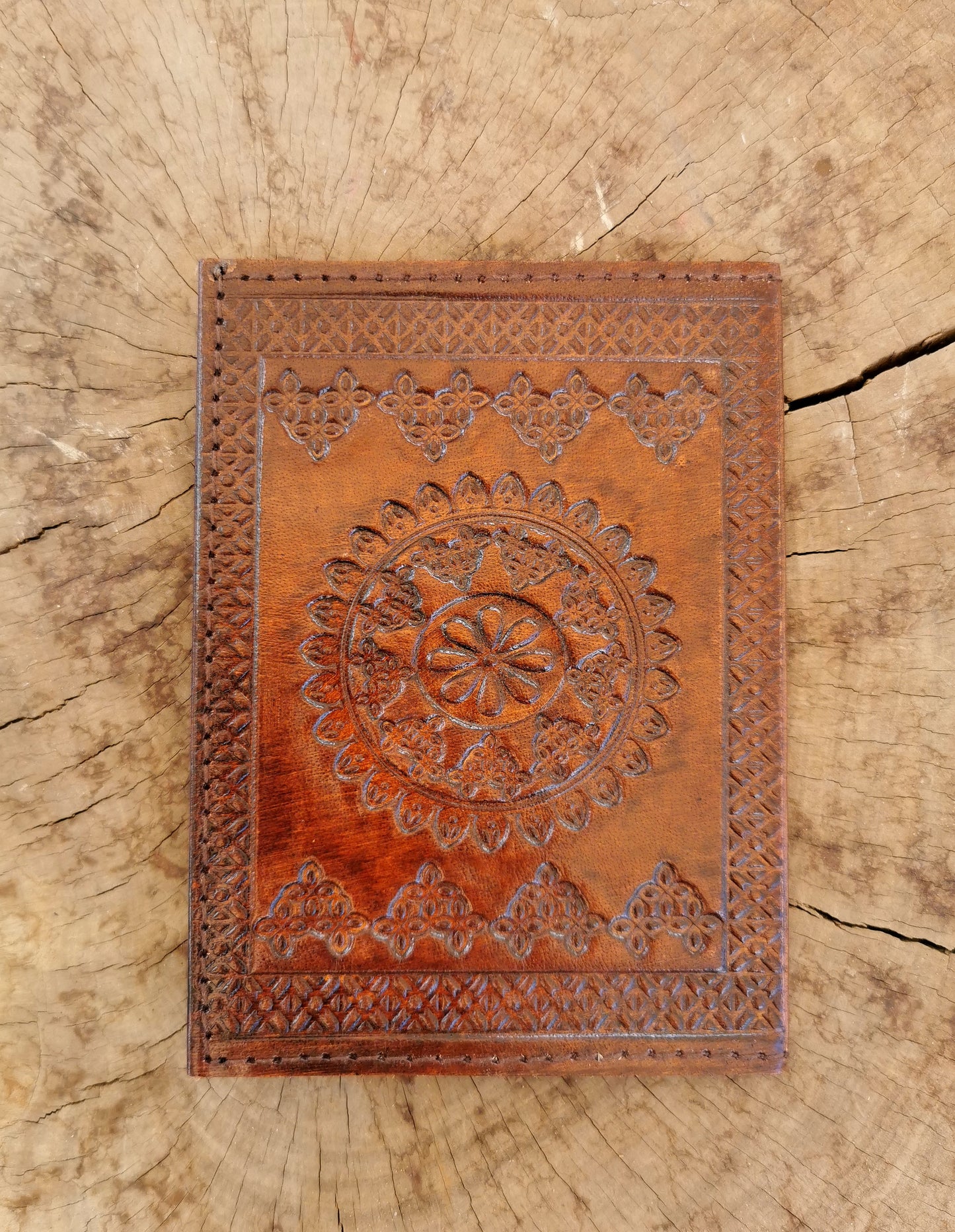 Leather Dragon Passport Holder