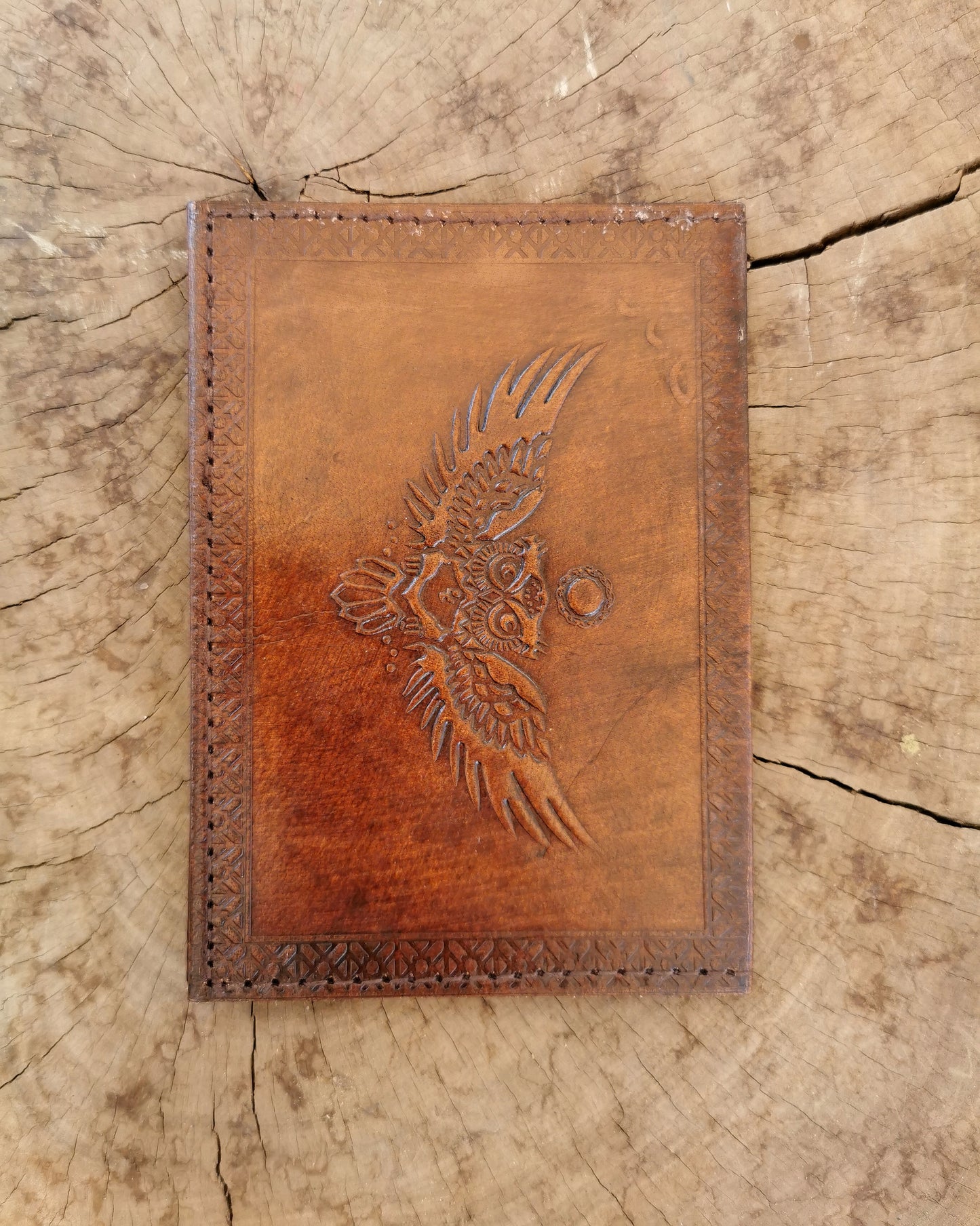 Leather Owl Passport Holder
