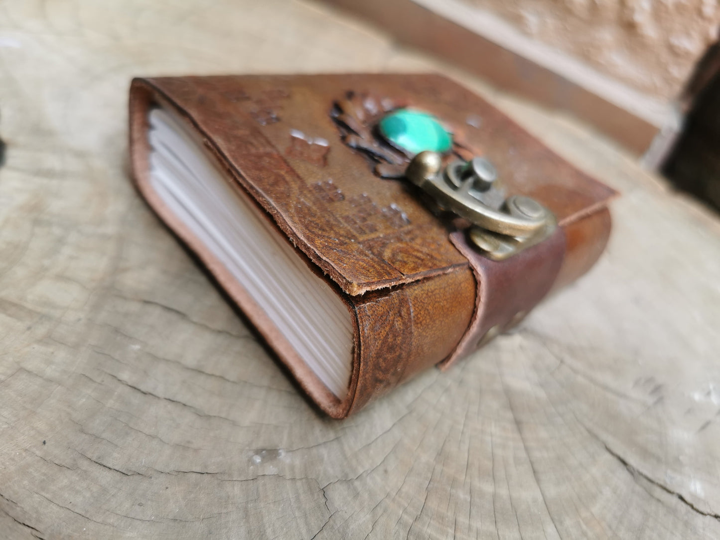Malachite Leather Journal