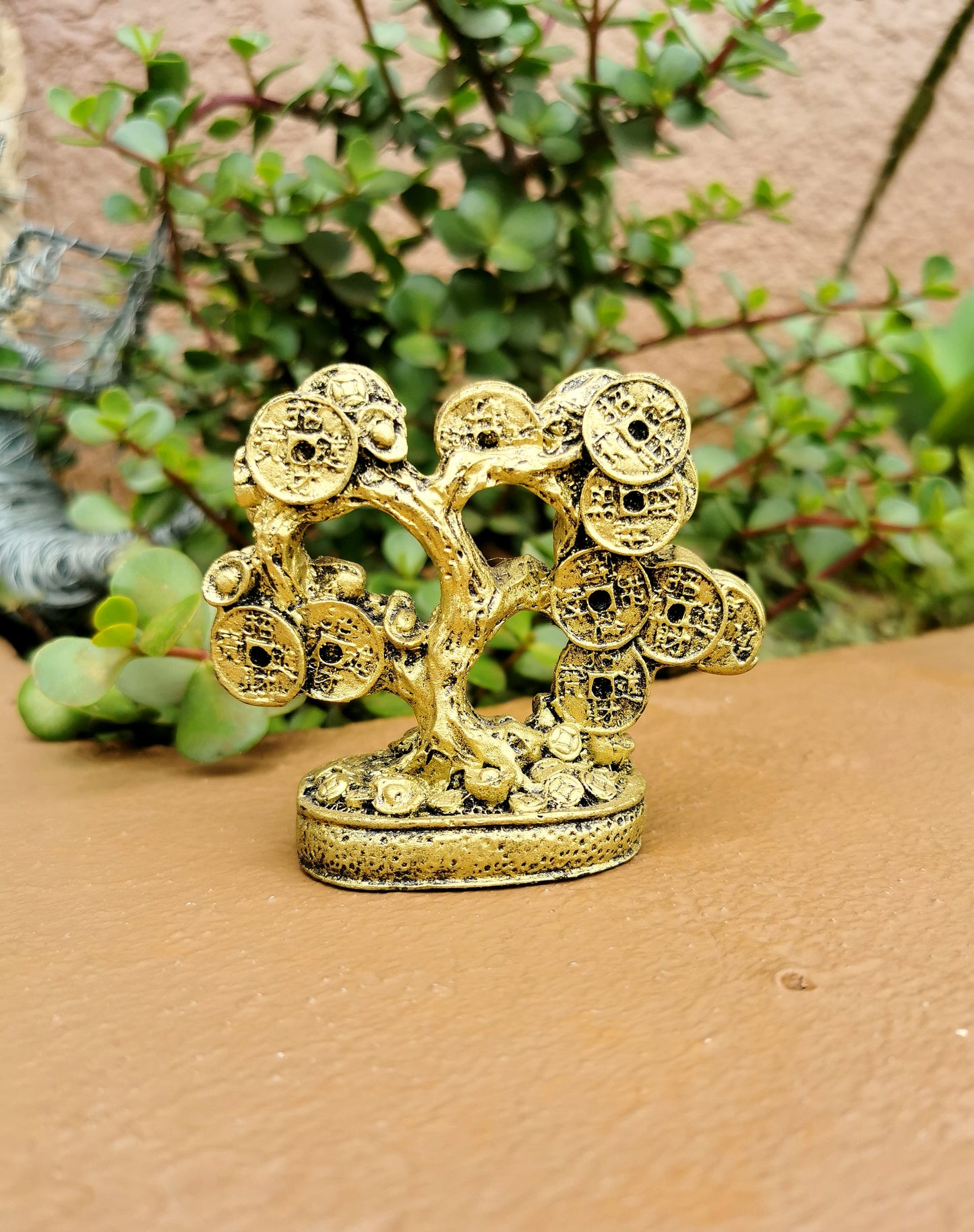Golden Money Tree Statue