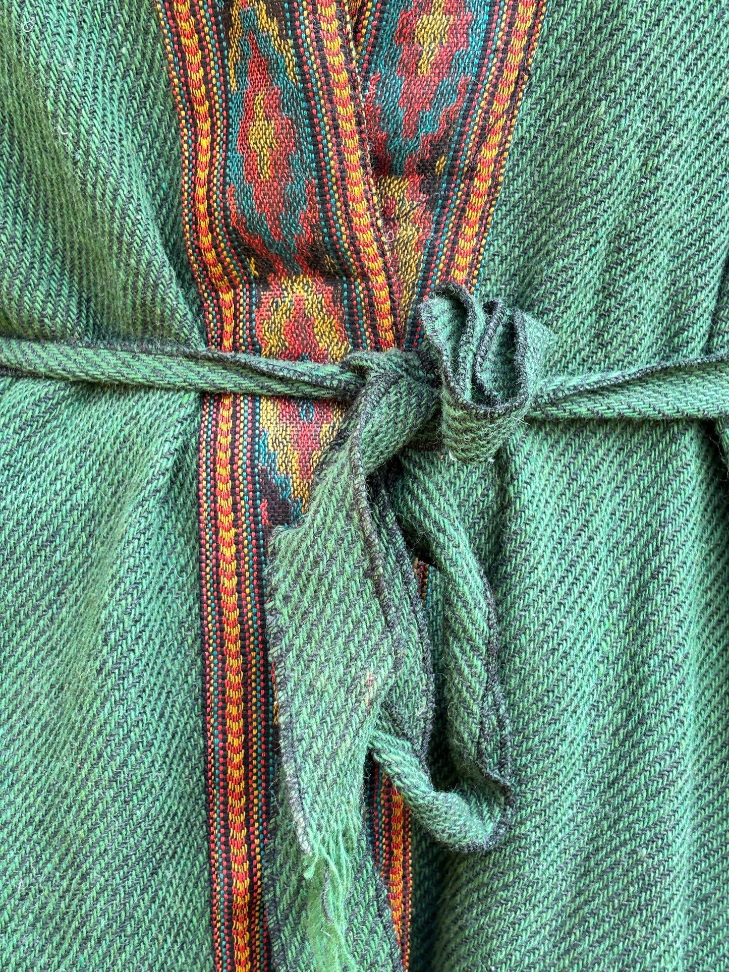 Hooded Camel Wool Blanket Coat
