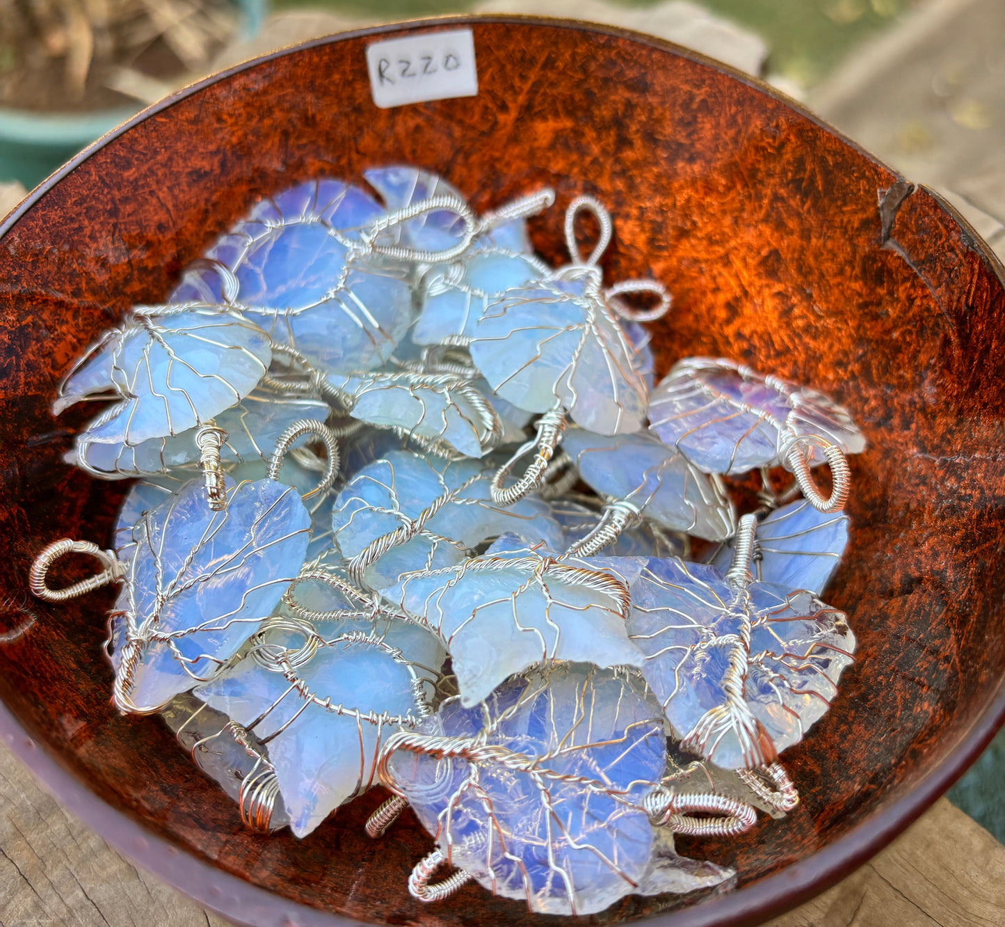 Opalite Wire Wrapped Moon