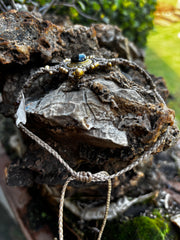 Rainbow Obsidian Macrame Choker / Head Piece