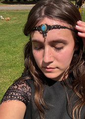 Opalite Macrame Choker / Head Piece