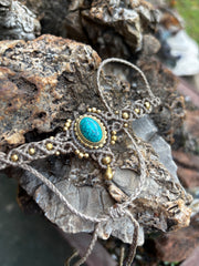 Howlite Crystal Macrame Choker / Head Piece