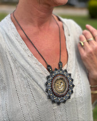 Macrame Mandala Necklace