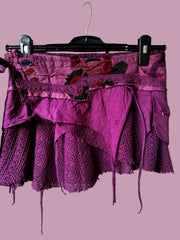Princess Plum Wrap Mini Skirt