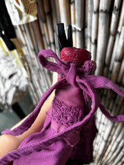 Princess Plum Wrap Mini Skirt