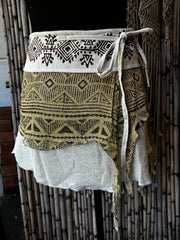 Tribal Cotton Block Print Wrap Skirt