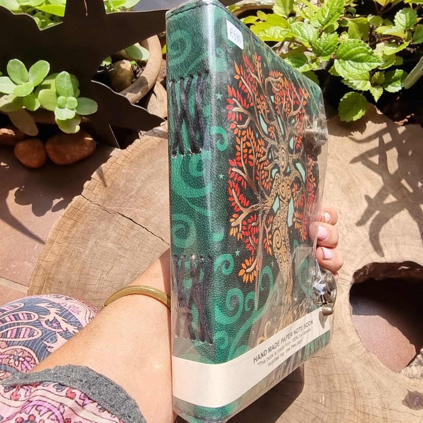 Jeweled Goddess Leather Journal
