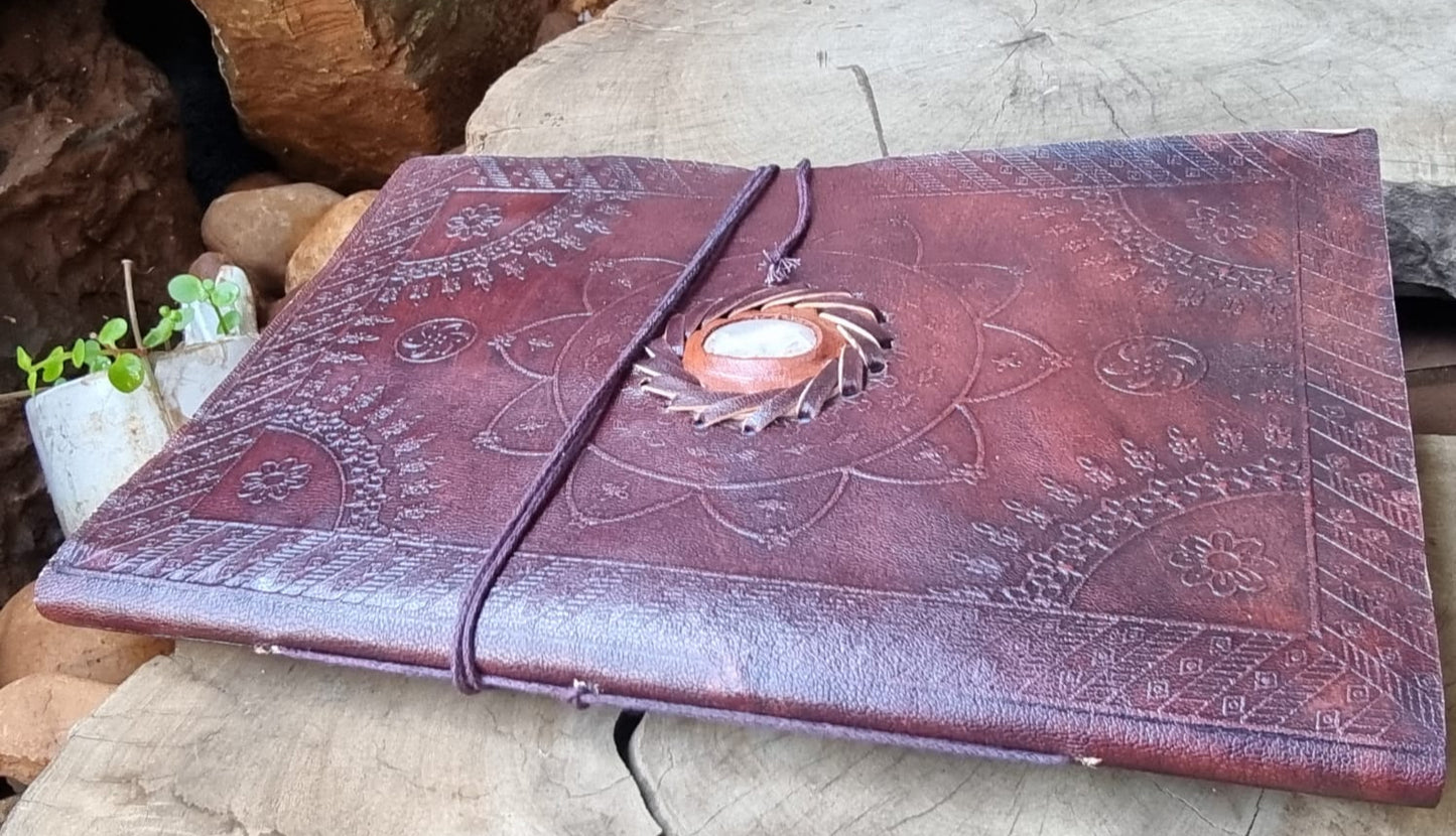 Clear Quartz Leather Journal