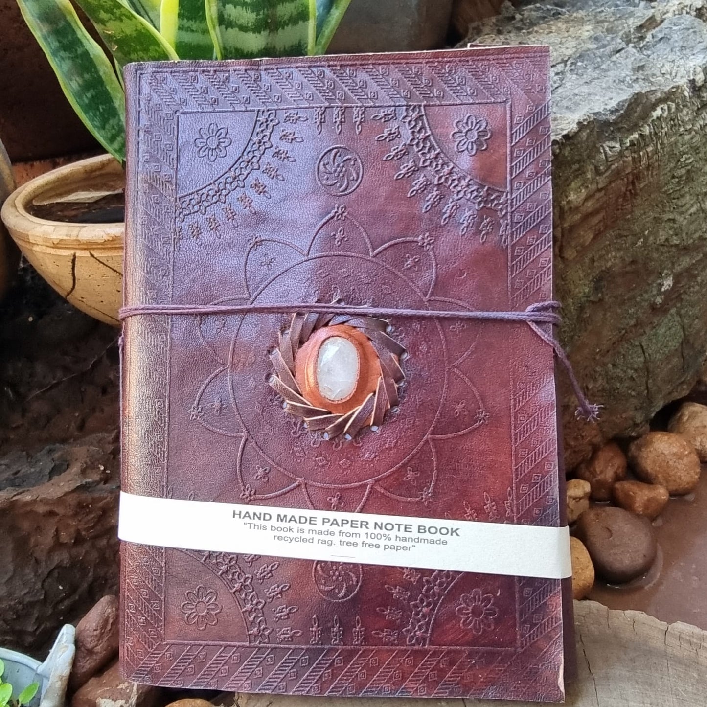 Clear Quartz Leather Journal