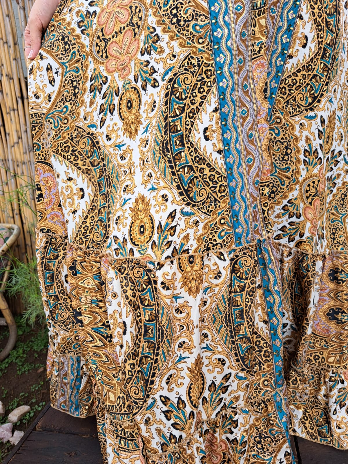 Sunlit Petals Silk Dress