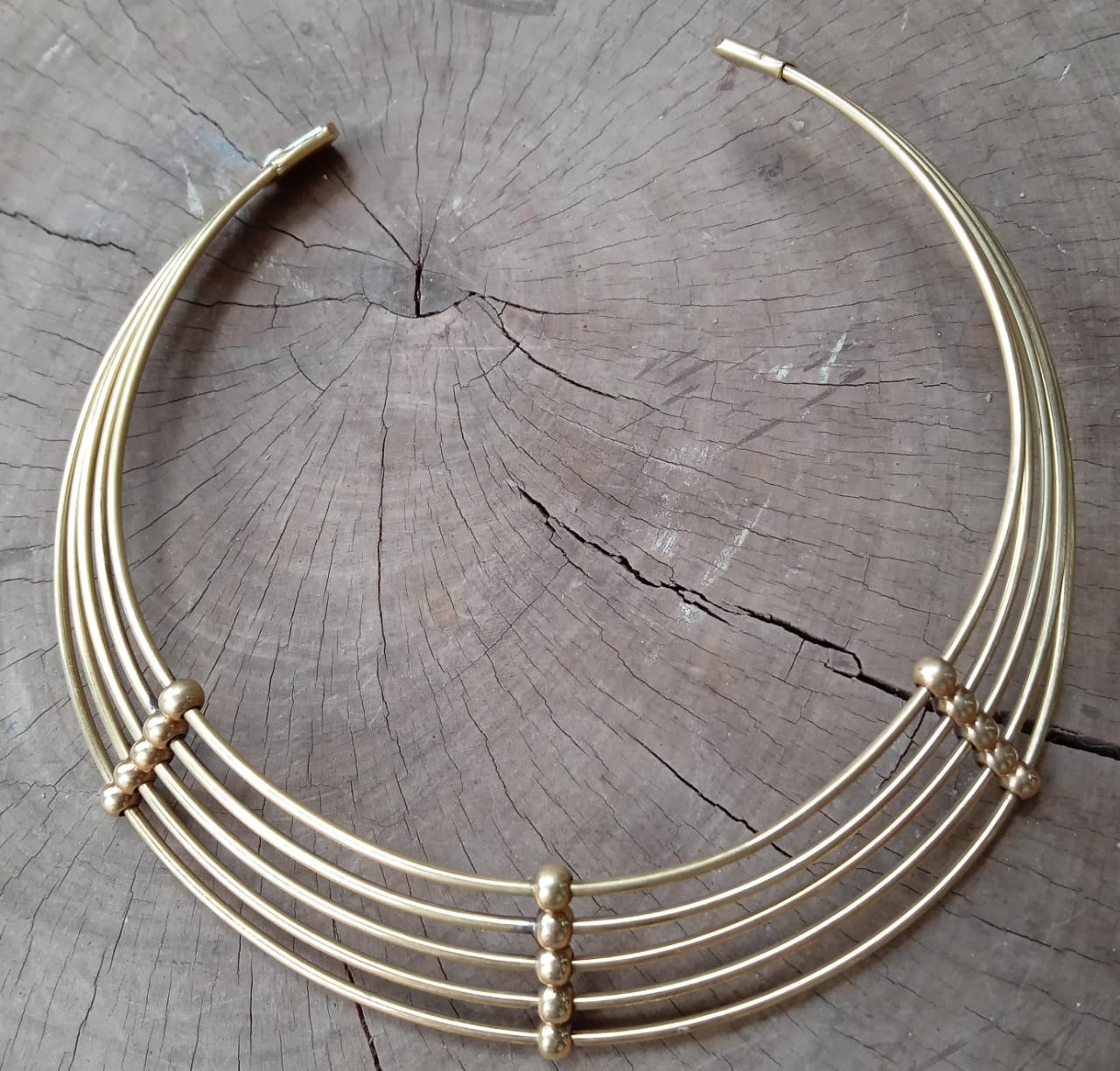 Brass Layered Choker