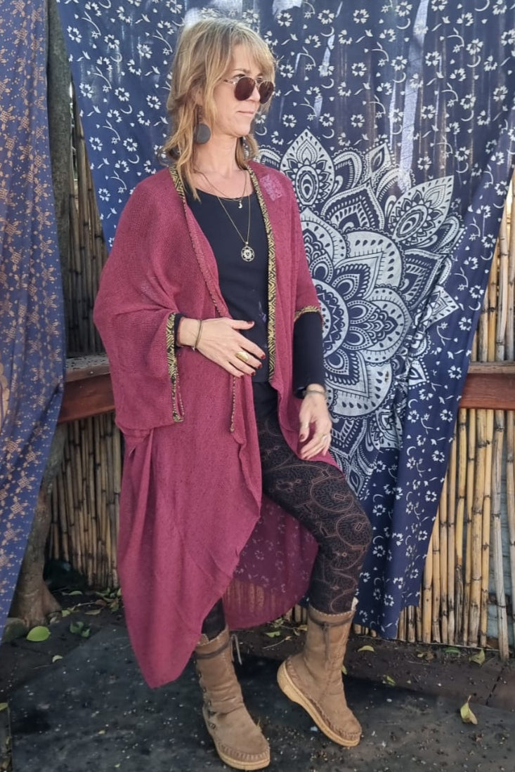 Cotton Mesh Tribal Kimono (Various Colours)