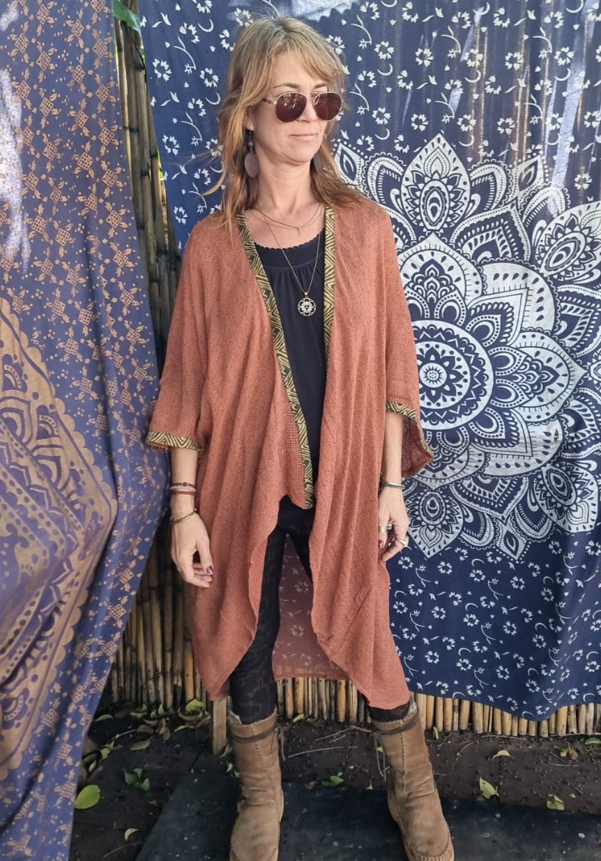 Cotton Mesh Tribal Kimono (Various Colours)