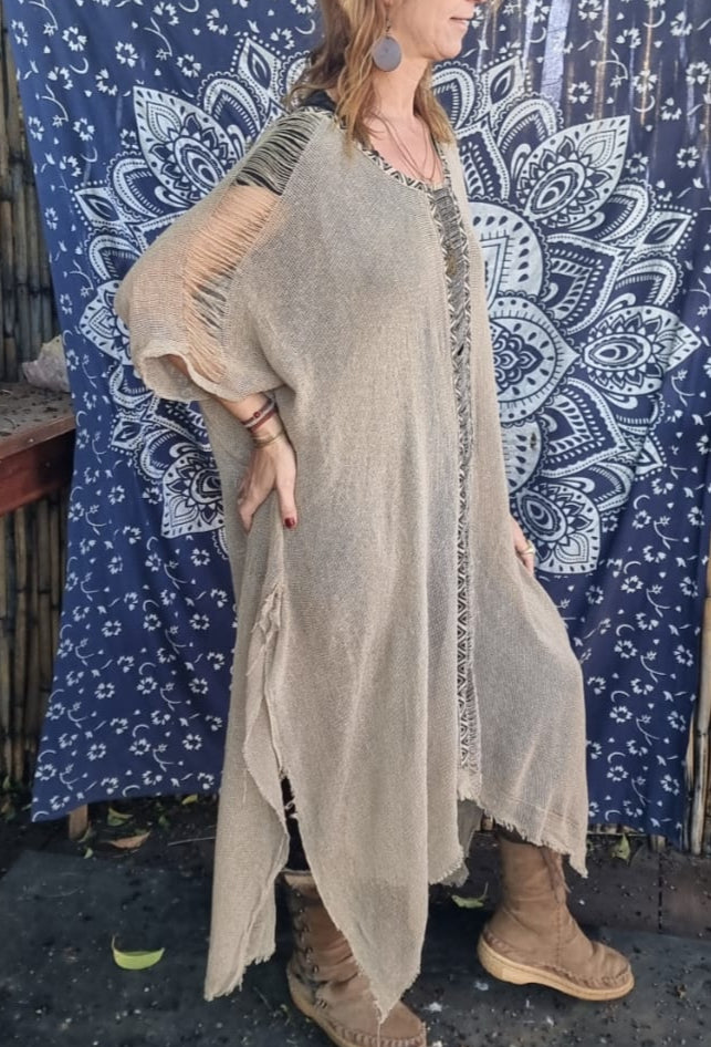 Dune Cotton Mesh Kaftan