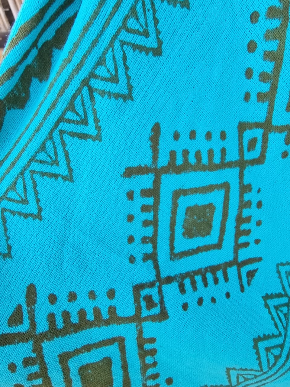 Cotton Block Print Dress