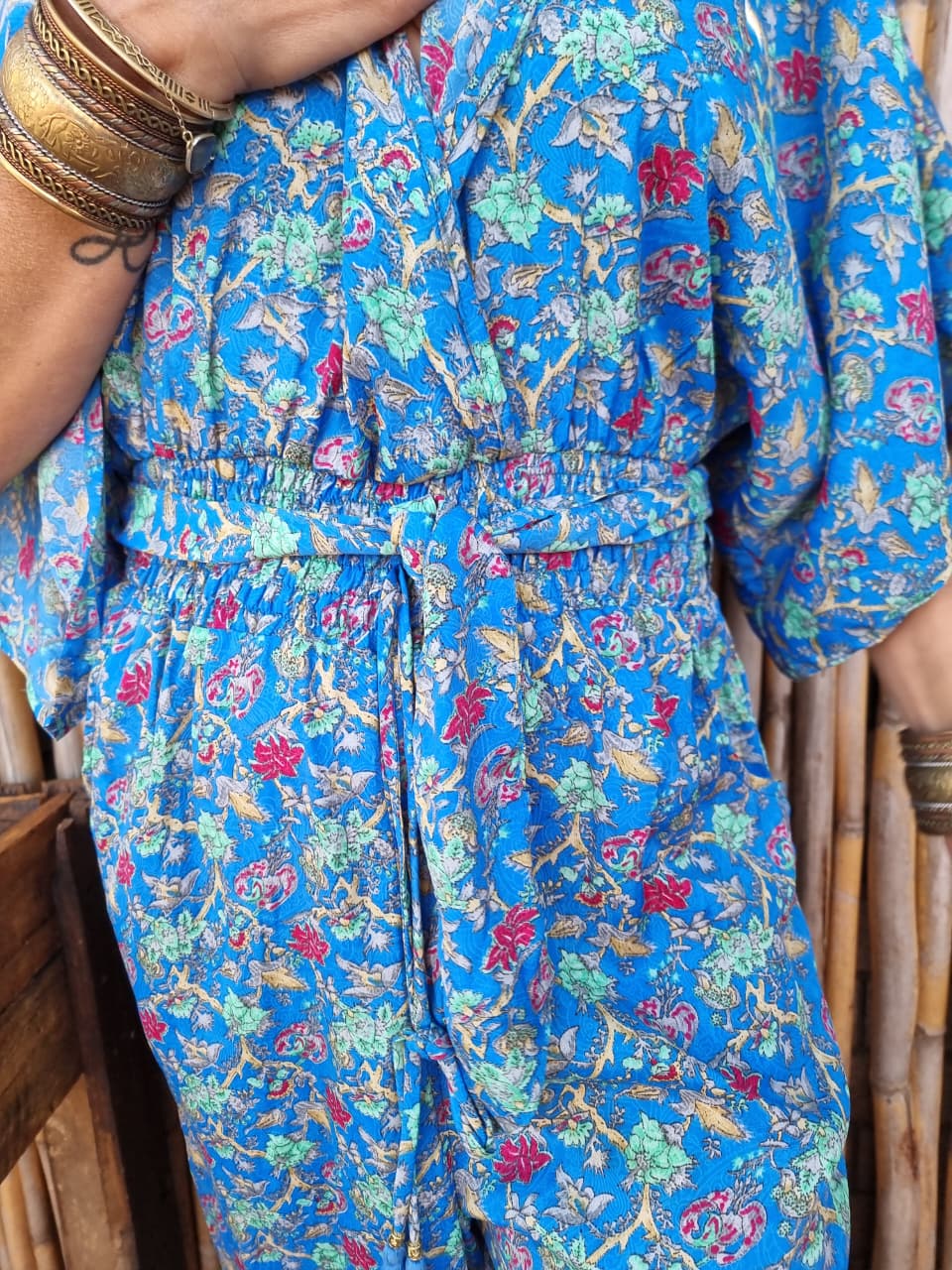 Blueberry Fairy Silk Jump-Suit