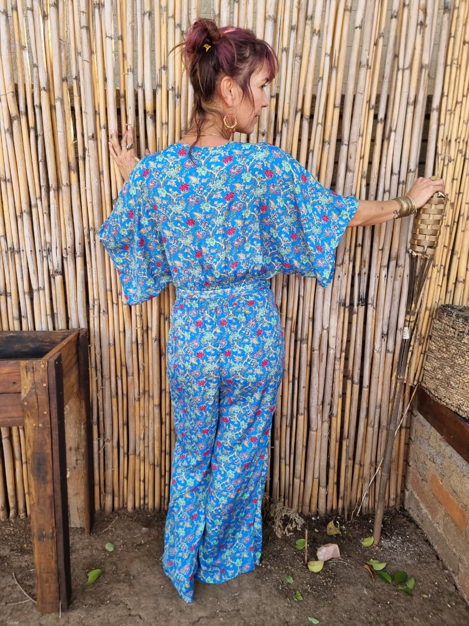 Blueberry Fairy Silk Jump-Suit