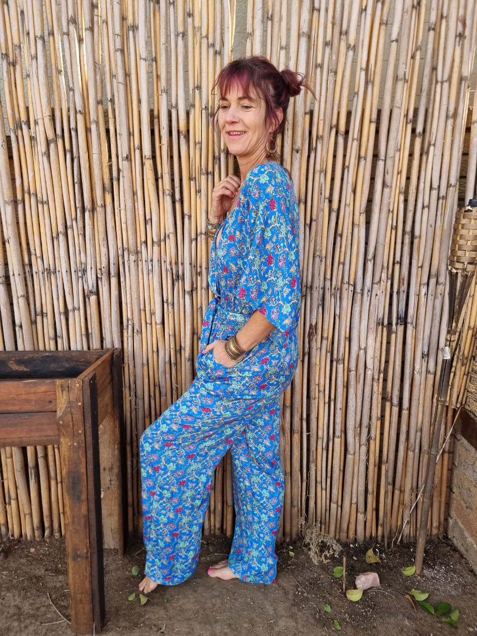 Blueberry Fairy Silk Jump-Suit