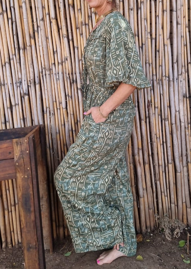 Amazonian Isles Silk Jump-suit