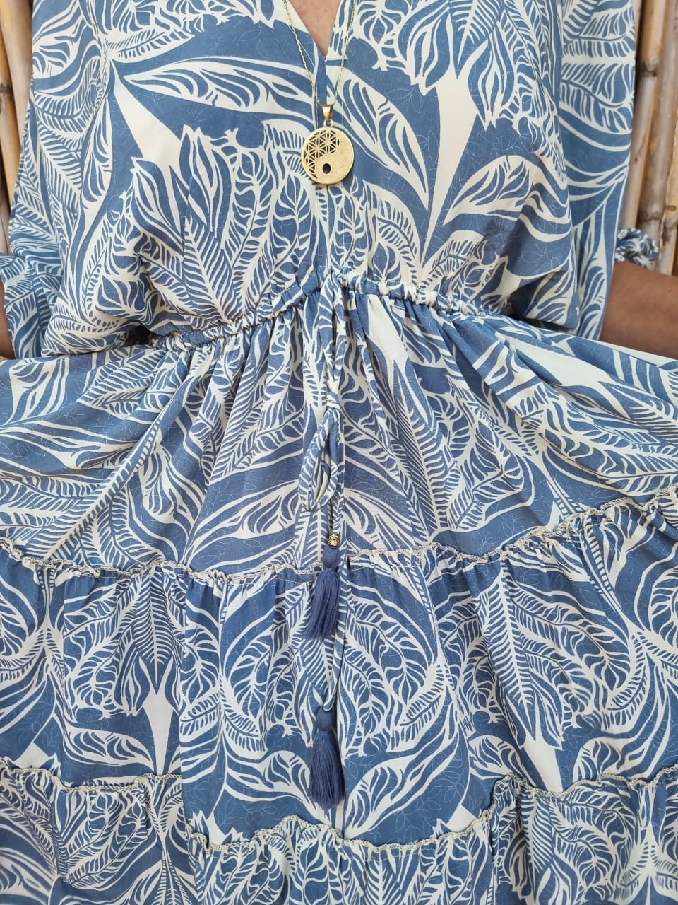 Clouded Skies Silk Dress