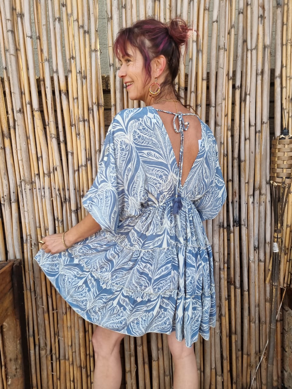 Clouded Skies Silk Dress