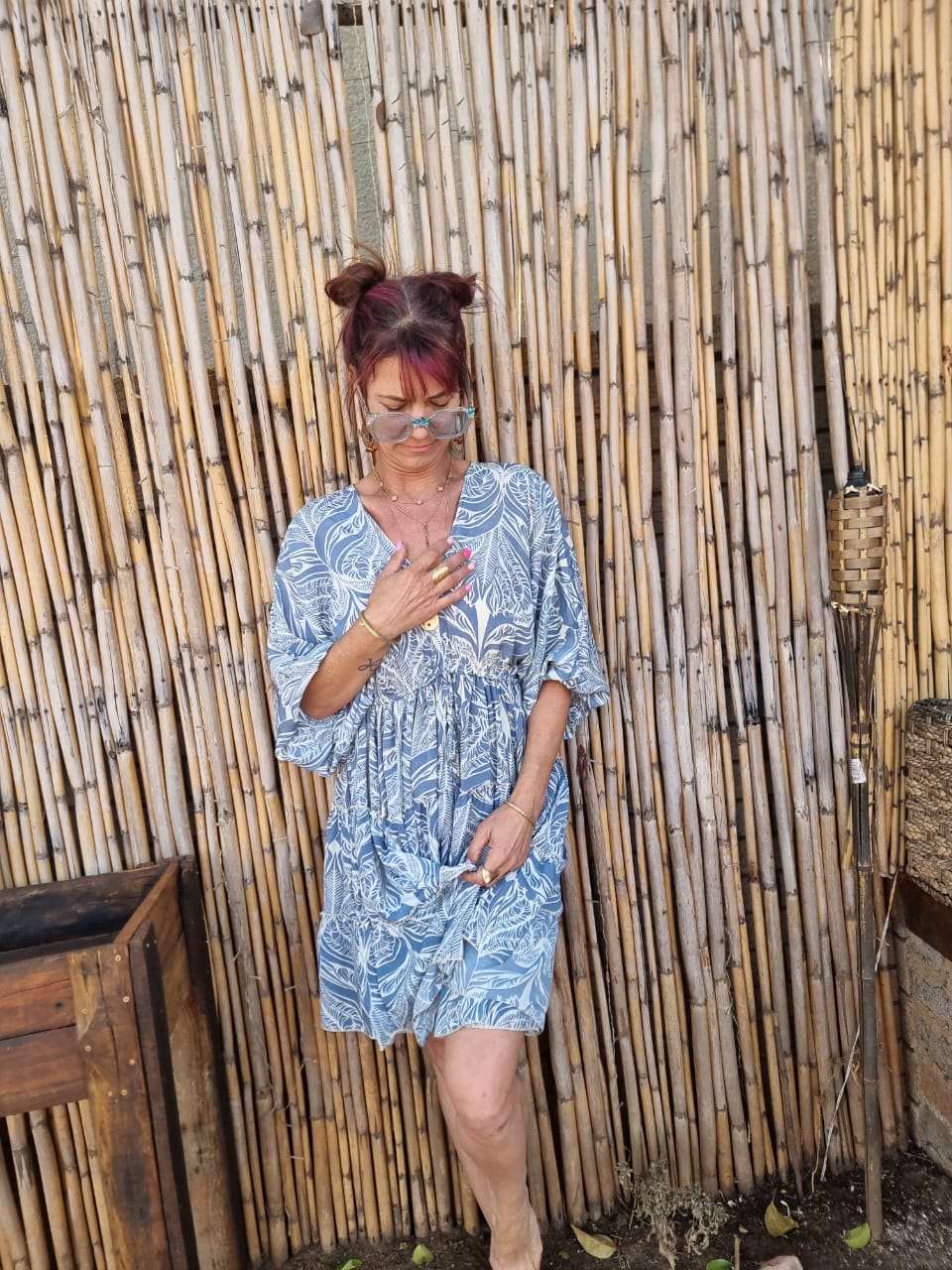 Clouded Skies Silk Dress