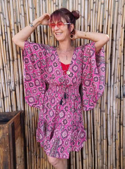 Cherry Cola Silk Dress