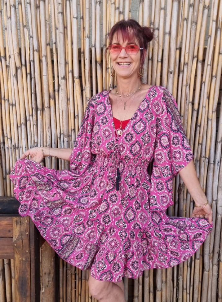 Cherry Cola Silk Dress