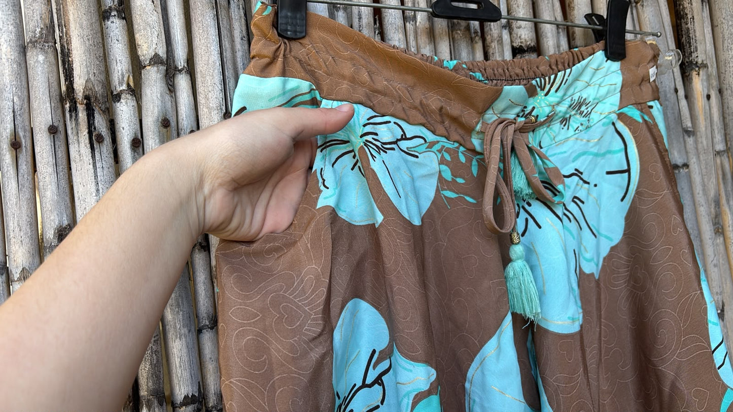 Aqua Silk Shorts