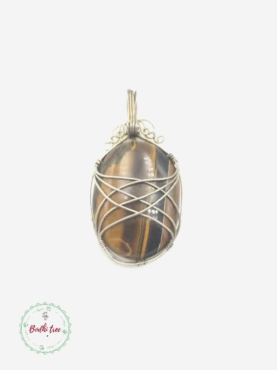 Tigers Eye Wire Wrapped Pendants