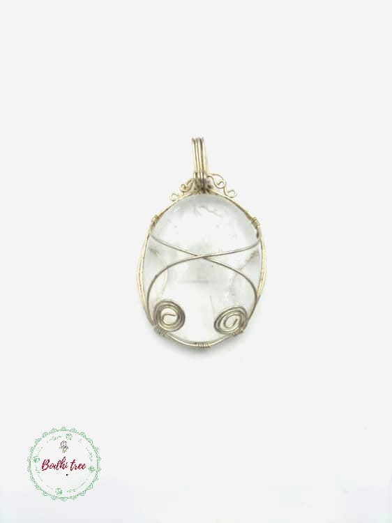 Clear Quartz Wire Wrap Pendants