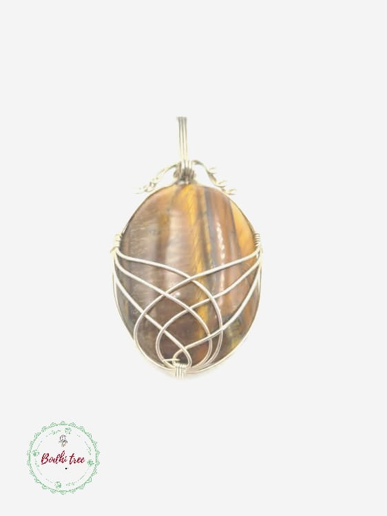 Tigers Eye Wire Wrapped Pendants