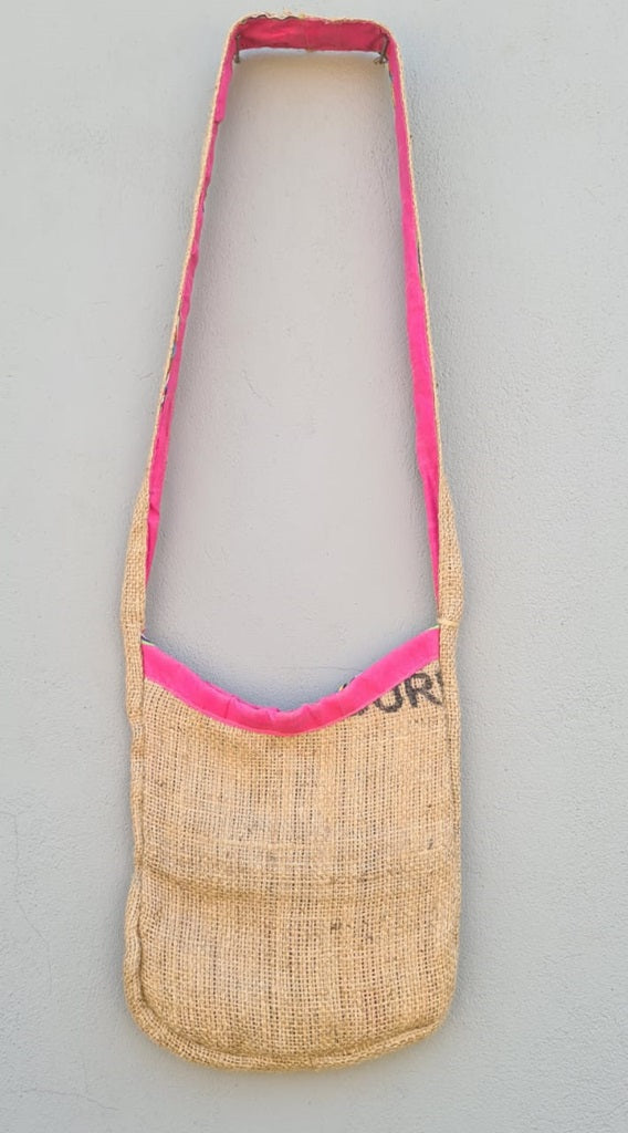 Small Hessian Satchel