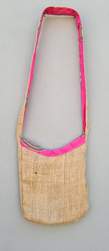 Small Hessian Satchel