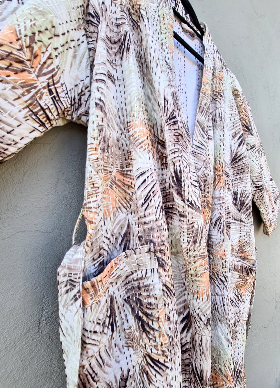 Palm Leaf Cotton Kimono