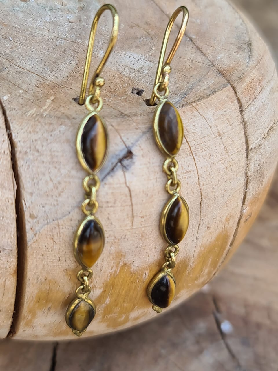 Tigers Eye Drop Earrings