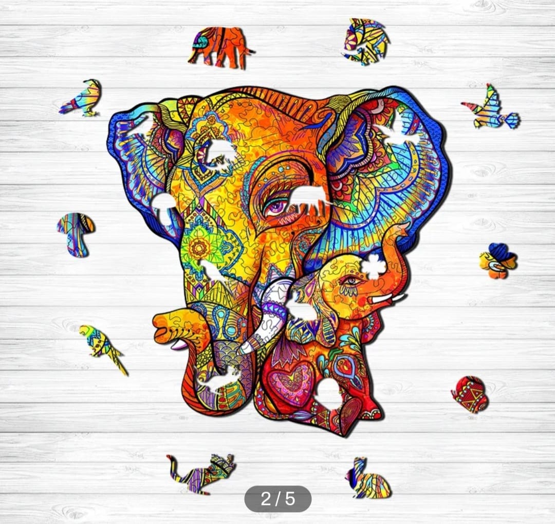 Elephant Wooden Puzzle