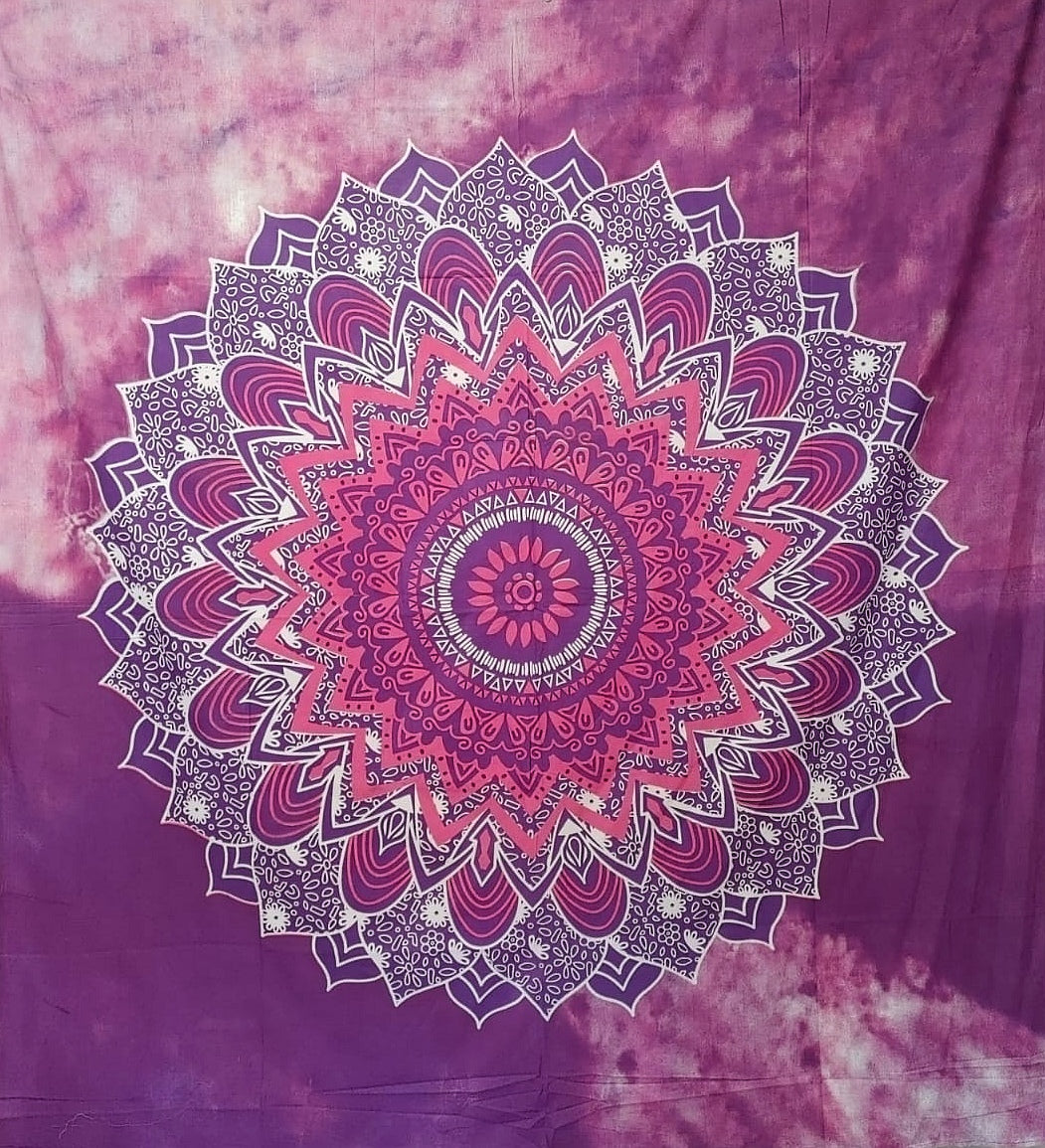 Purple Mandala Tapestry (Double Size)