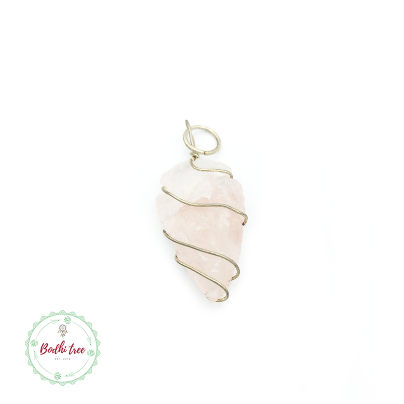 Various Raw Crystal Wire Wrapped Pendants
