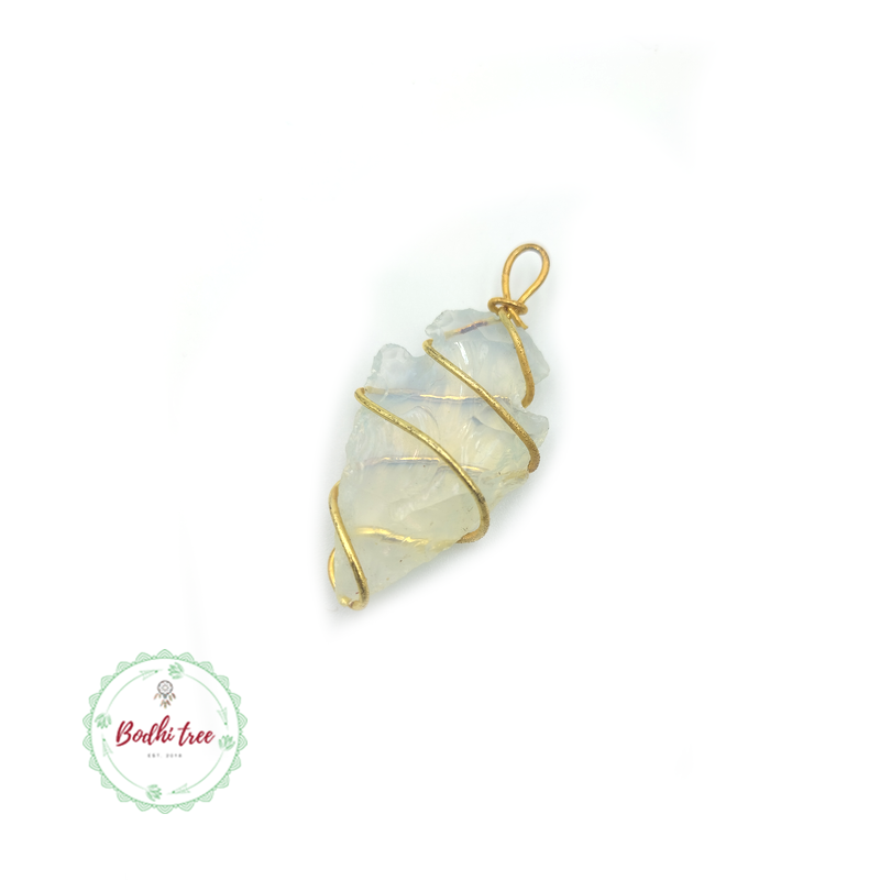 Various Raw Crystal Wire Wrapped Pendants