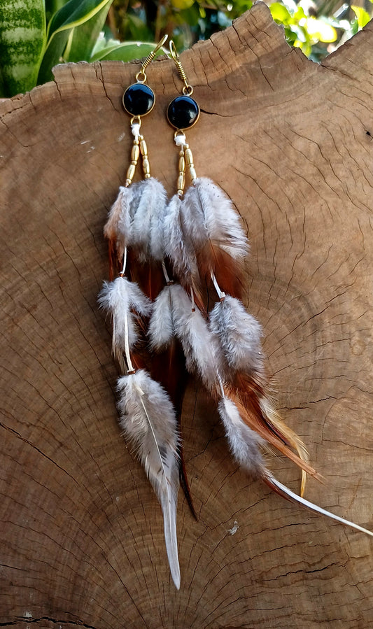 Crystal Feather Earrings