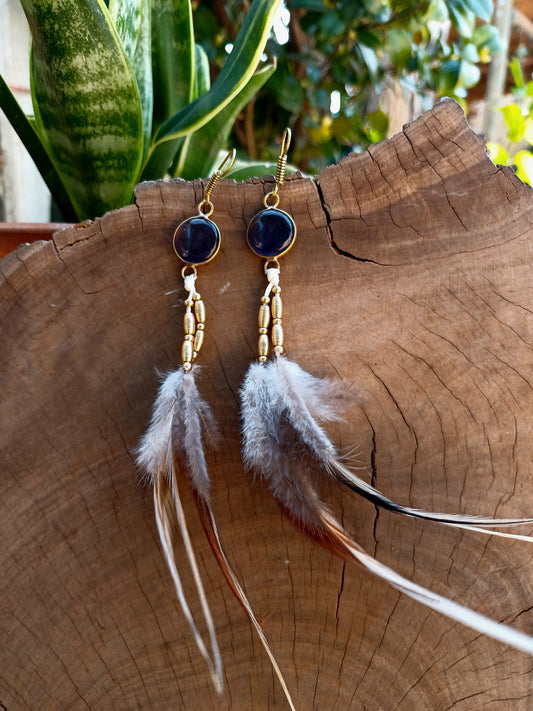 Crystal Feather Earrings